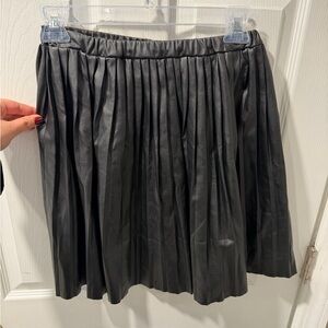 Christina Black Pleated Skater Skirt